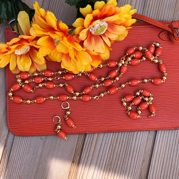 🧡 Beautiful and bold beaded jewelry set NWOT - Picture 6 of 8